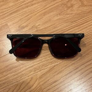 Maui Jim Black Frame with Red Lenses Sunglasses